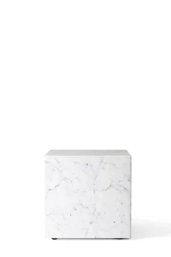 Sofabord - Plinth Cubic 40x40xh39cm White Marble
