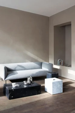 Sofabord - Plinth Cubic 40x40xh39cm White Marble