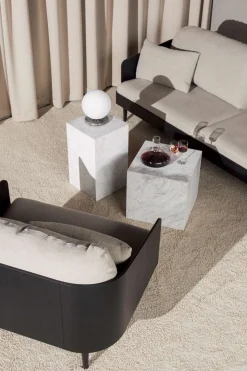 Sofabord - Plinth Cubic 40x40xh39cm White Marble