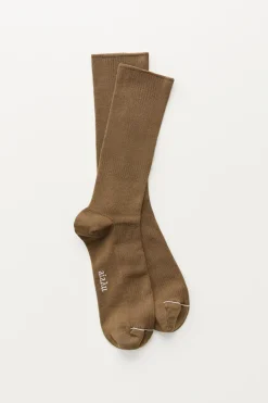 Sokker - Cotton Rib Socks Chestnut