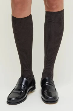Sokker - Wool Knee Socks Brown