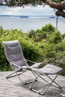 Solstol - Fiesta Soft m/Pute Lys Grå