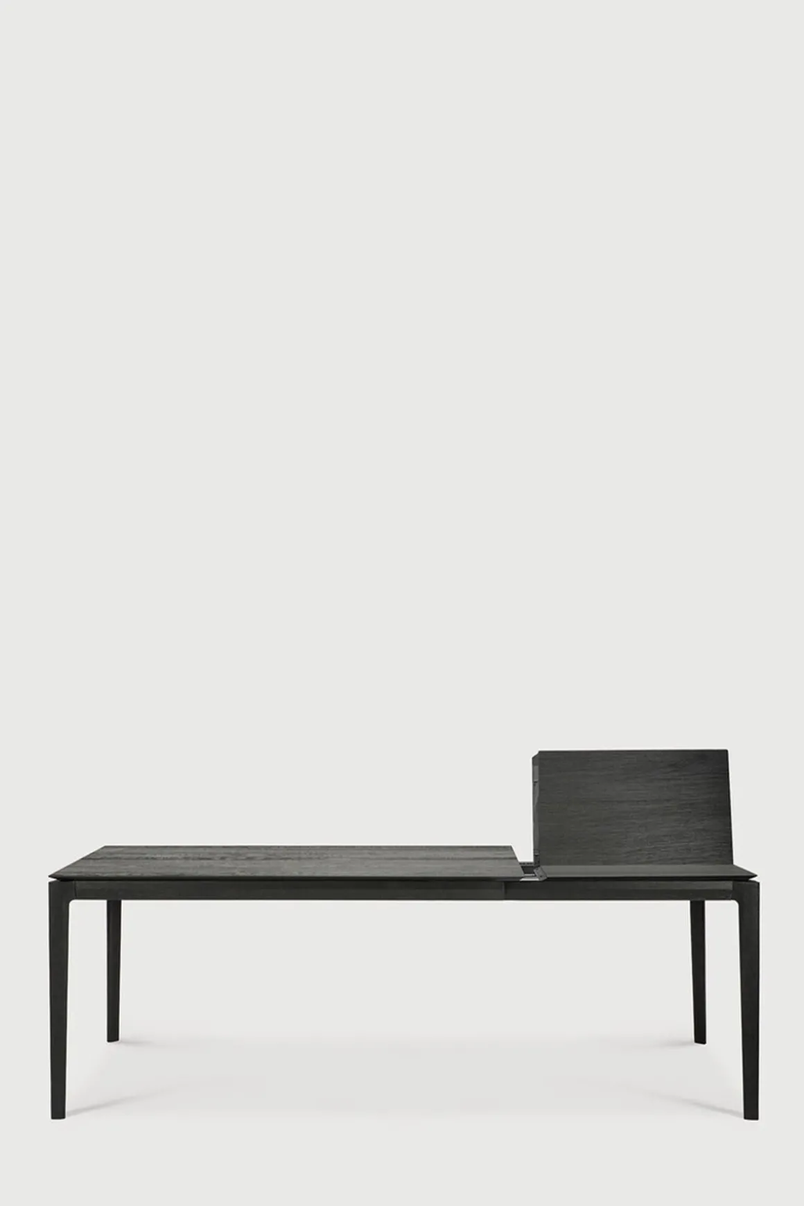 Spisebord - Bok m/Ileggsplate 140/220x90xH76cm Sort Lakkert Eik