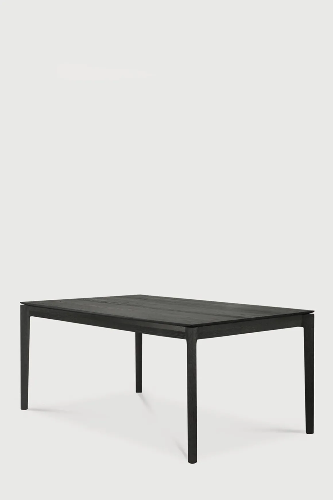 Spisebord - Bok m/Ileggsplate 140/220x90xH76cm Sort Lakkert Eik