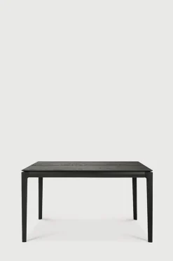 Spisebord - Bok m/Ileggsplate 140/220x90xH76cm Sort Lakkert Eik