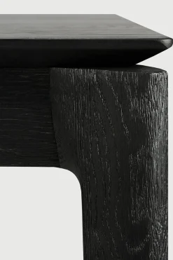 Spisebord - Bok m/Ileggsplate 140/220x90xH76cm Sort Lakkert Eik