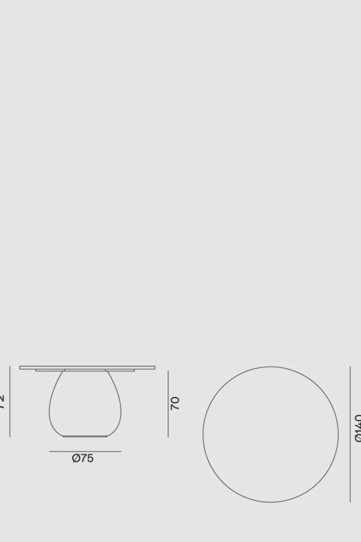 Spisebord - INOUT 834 Dia140