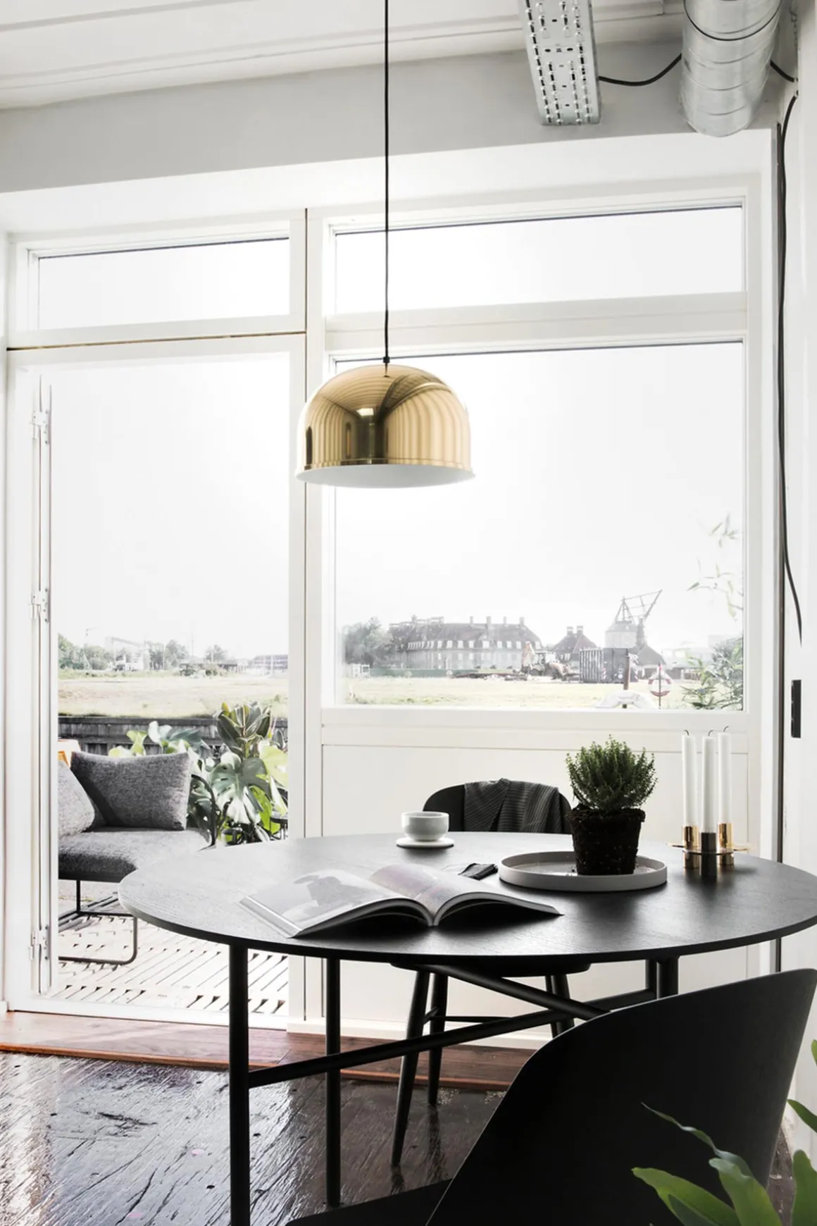 Spisebord - Snaregade dia120xh73 Charcoal/Black