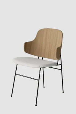 Spisestol - The Penguin 110 Hallingdal, Black Steel, Natural Oak