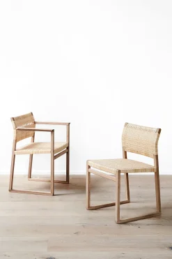 Spisestuestol - BM 61 3261 Oljet Eik / Flettet Rattan