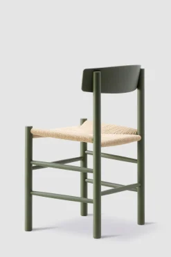 Spisestuestol - J39 Folkestolen Bøk Khaki Grønn/ Naturfarget Papirgarn