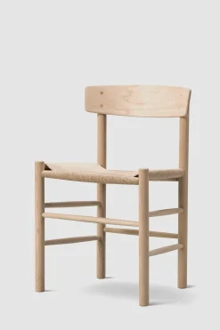 Spisestuestol - J39 Folkestolen Såpet Eik / Naturfarget Papirgarn