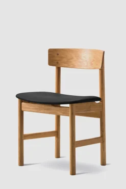 Spisestuestol - Mogensen Model 3236 Oljet Eik / 98 Sort Lær