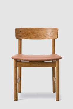 Spisestuestol - Mogensen Model 3236 Oljet Eik / 75 Cognac Lær