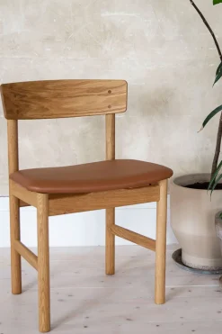 Spisestuestol - Mogensen Model 3236 Oljet Eik / 75 Cognac Lær