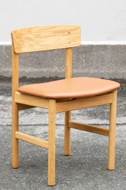 Spisestuestol - Mogensen Model 3236 Oljet Eik / 75 Cognac Lær