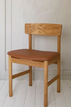 Spisestuestol - Mogensen Model 3236 Oljet Eik / 95 Cognac Lær