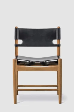 Spisestuestol - Spanish Dining Chair 3237 u/Arml. Oljet Eik / Sort Lær