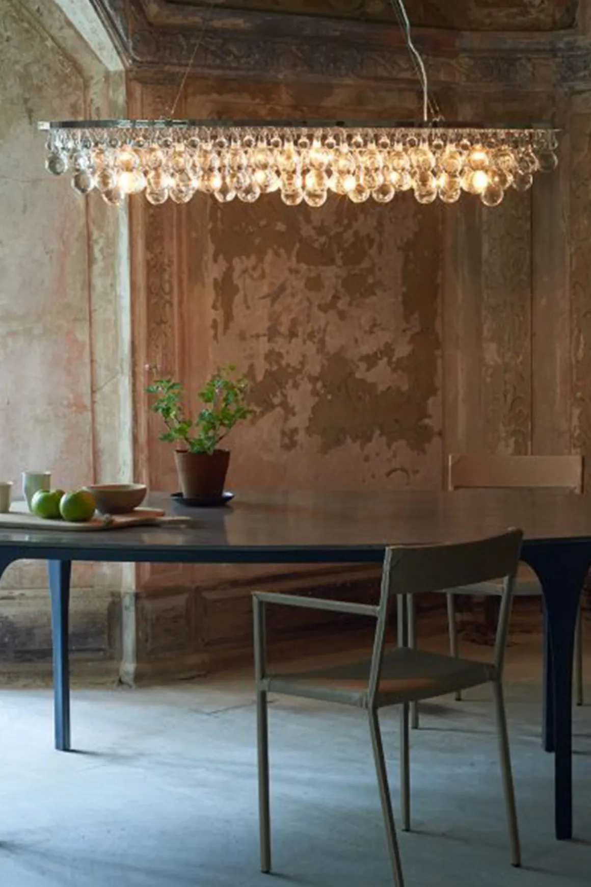 Taklampe - Arctic Pear Chandelier Oval 140x45cm