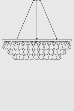 Taklampe - Arctic Pear Chandelier Round Dia90cm
