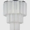 Taklampe - Fontaine Chandelier 3-layer Krom/Hvit