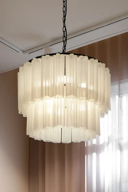 Taklampe - Fontaine Chandelier 2-layer Sort/Hvit