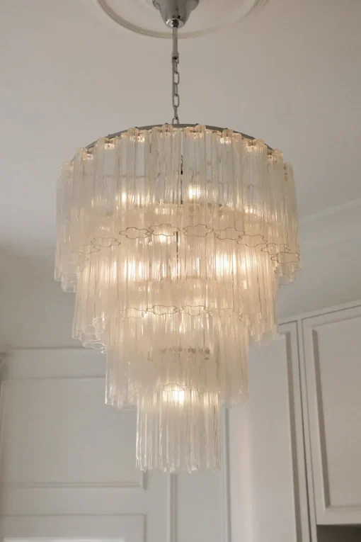 Taklampe - Fontaine Chandelier 4-layer Krom/Klar