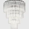 Taklampe - Fontaine Chandelier 4-layer Sort/Klar