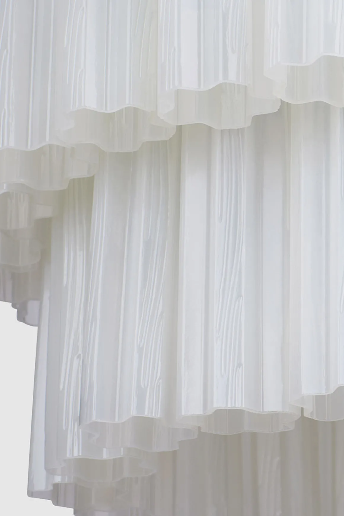 Taklampe - Fontaine Chandelier 3-layer Krom/Hvit