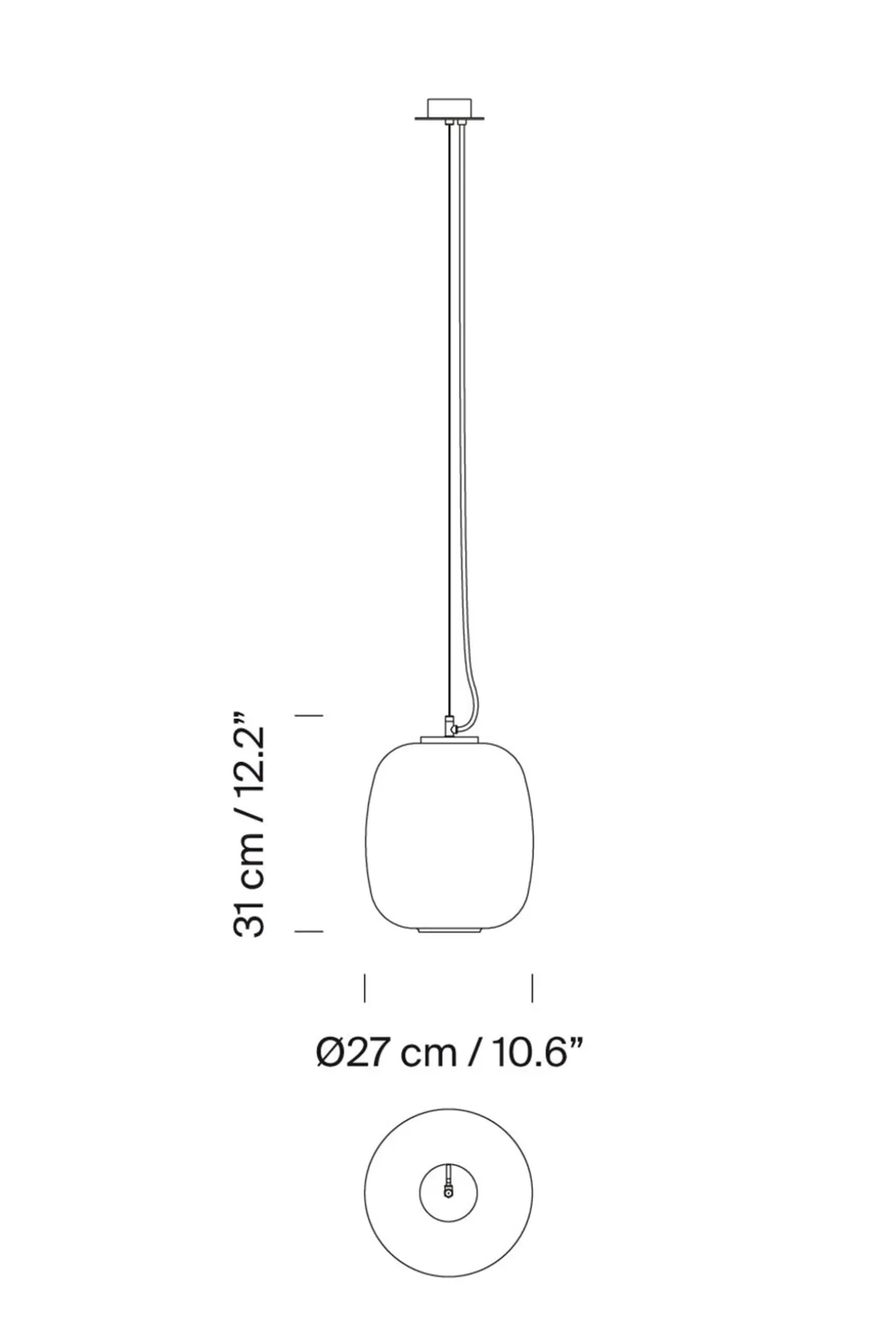 Taklampe - Globo Cesta