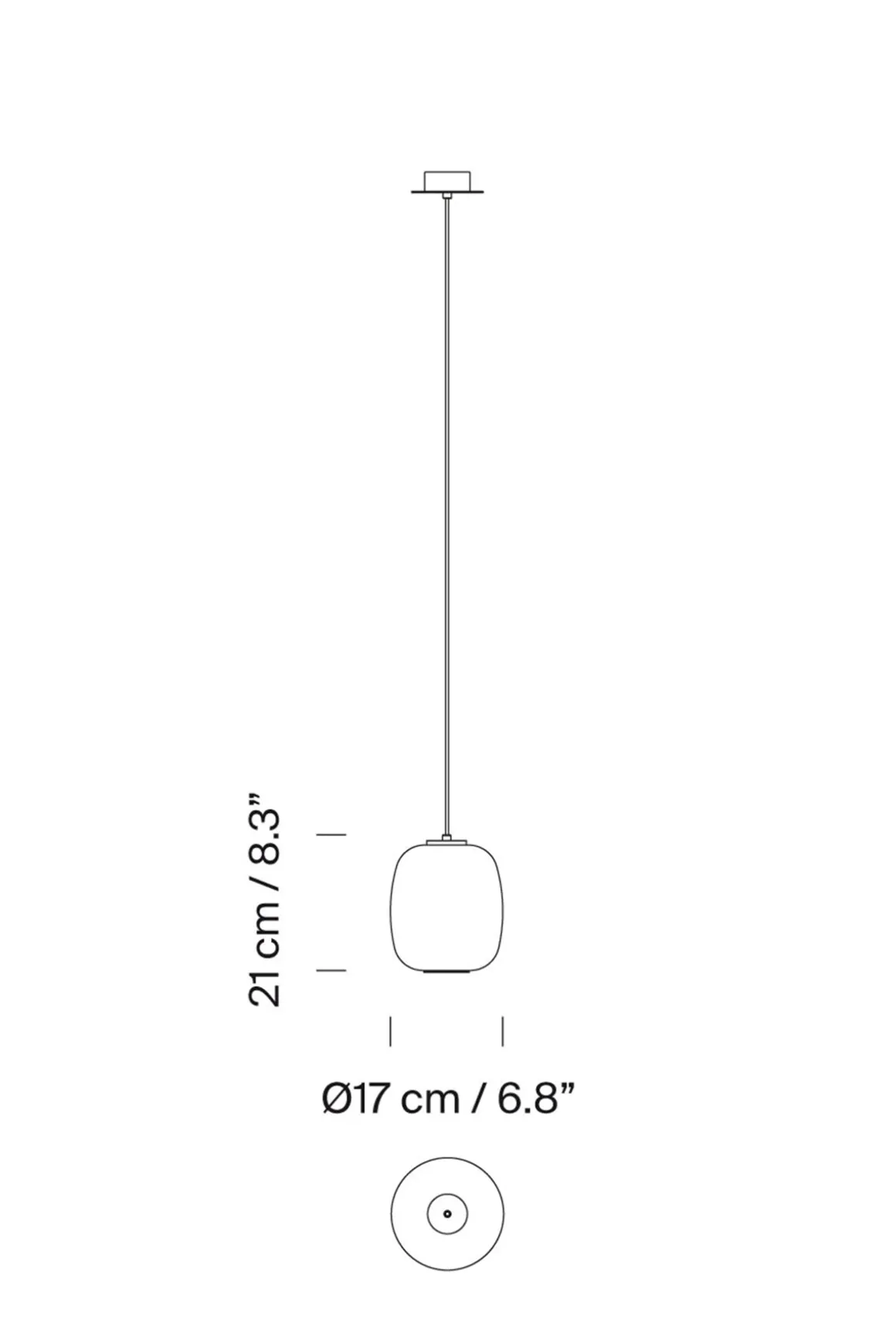 Taklampe - Globo Cestita