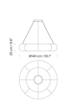 Taklampe - Tekio Circular P8