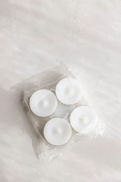 Telys - dia5,8cm 4pk Hvit