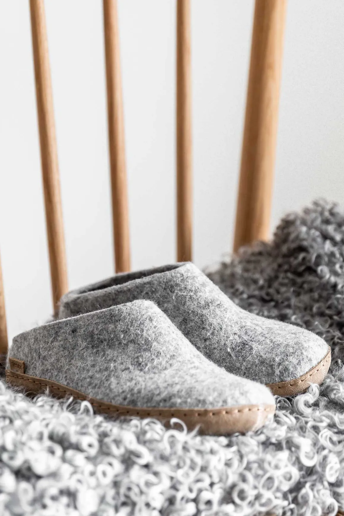 Tøfler - Lysegrå