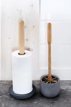 Toalettbørste - Bjørk/Mørk betong