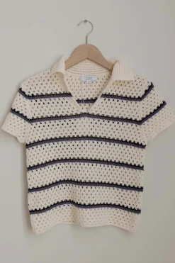 Topp - Macrame Stripe Henley