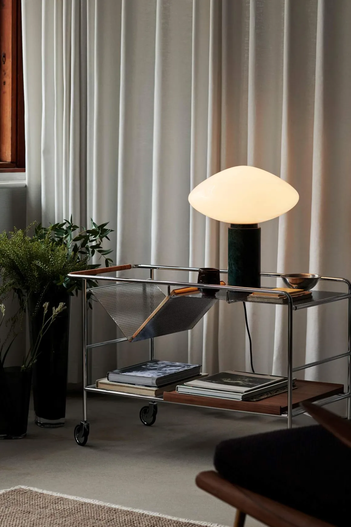 Trillebord - Alima Trolley NDS1 Krom/Lakkert Valnøtt