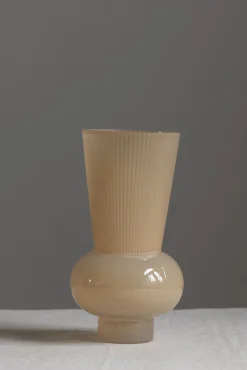 Vase - Glass H25,5cm Beige