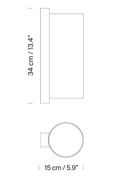 Vegglampe - TMM Largo Beech/White