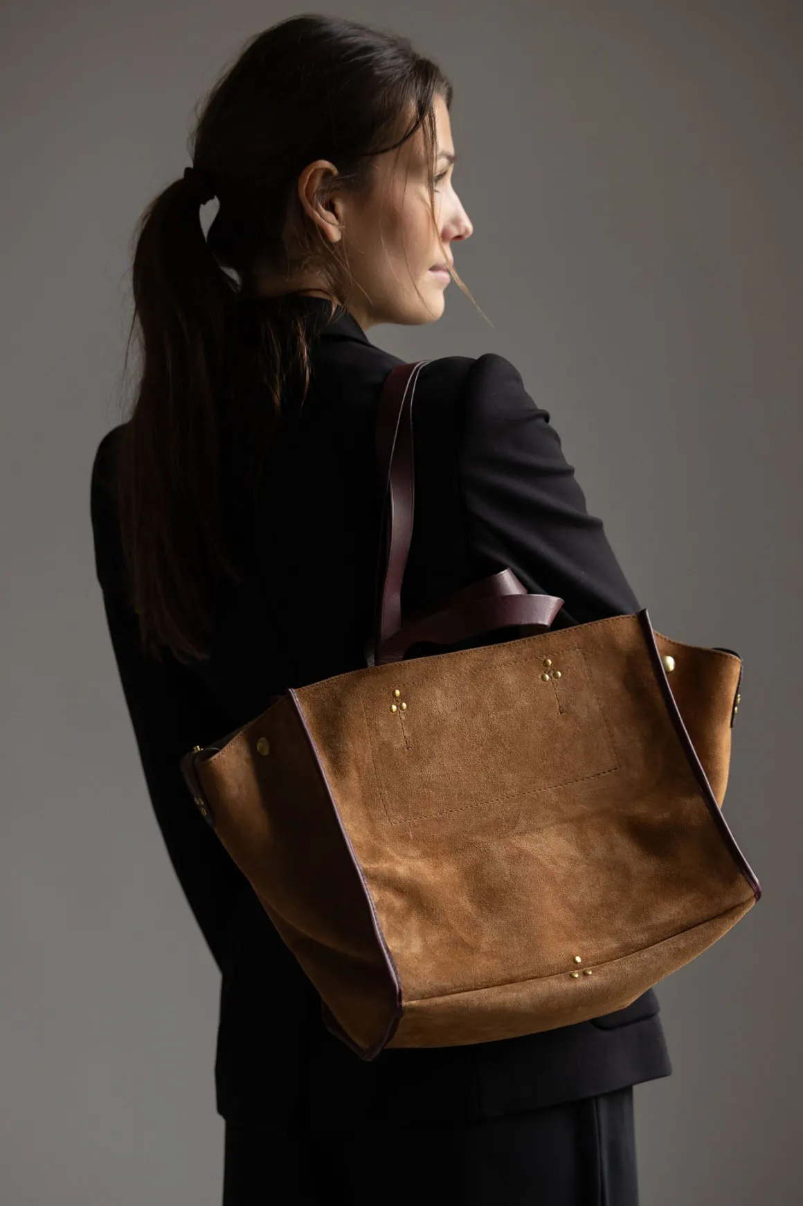 Veske - Leon M Tabac Split Suede