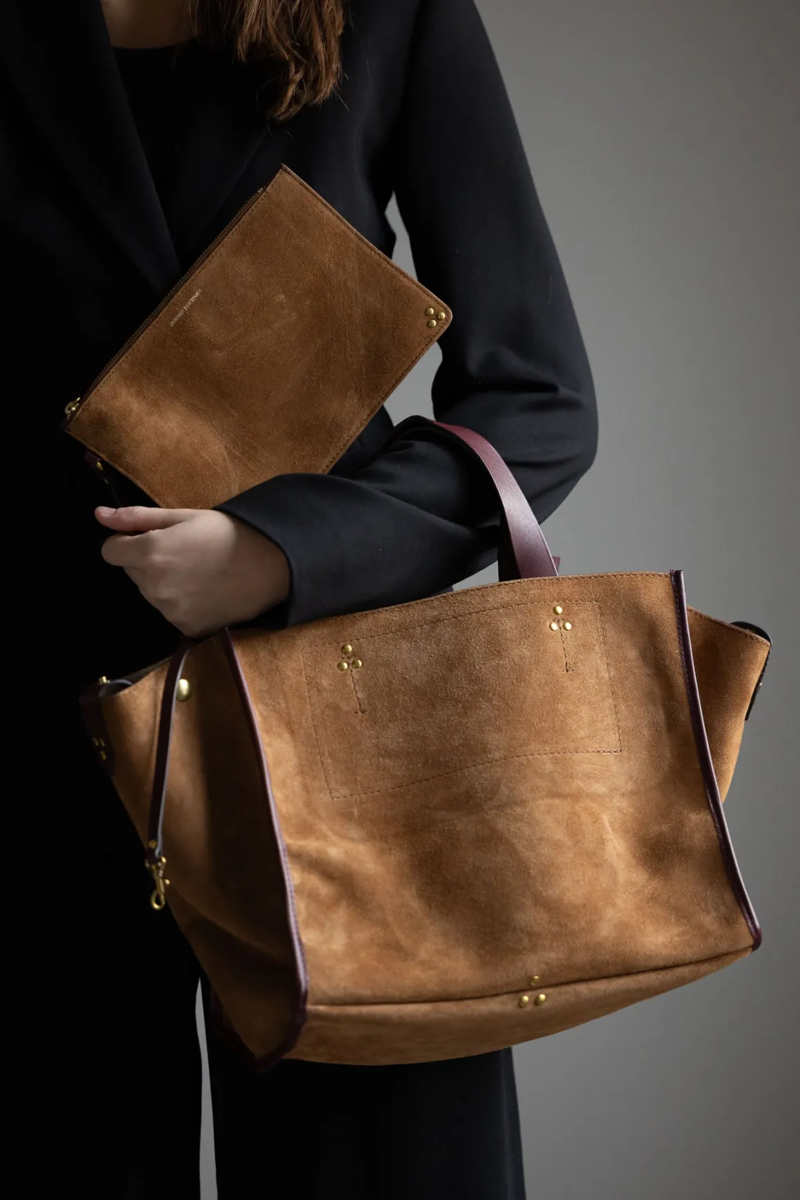 Veske - Leon M Tabac Split Suede