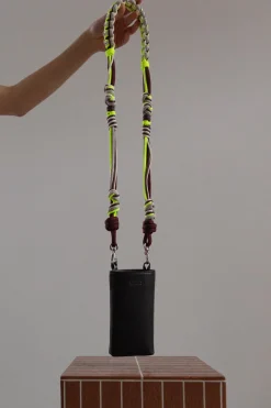 Veskestropp - Alice Fluo Yellow u0026 Natural mix XL