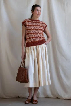 Vest - Wave Stripe Knitted